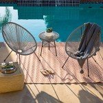 Acapulco All-Weather Patio Bistro Set – Gray