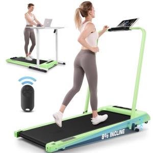 Portable Foldable Treadmill with Incline and Handle Bar