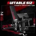 KeppiFitness Adjustable Weight Bench with Leg Extension