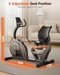 Niceday Magnetic Recumbent Exercise Bike with APP