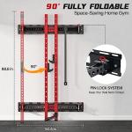 Folding Wall-Mounted Squat Rack with Pull-Up Bar