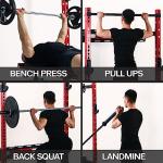 Folding Wall-Mounted Squat Rack with Pull-Up Bar