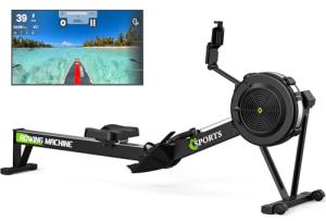 MettleMatic Home Rowing Machine with Bluetooth Display