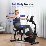 MERACH Adjustable Recumbent Exercise Bike for Home