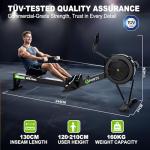 MettleMatic Home Rowing Machine with Bluetooth Display