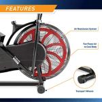 Marcy Air Resistance Fan Exercise Bike – Red/Black