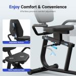 MERACH Adjustable Recumbent Exercise Bike for Home