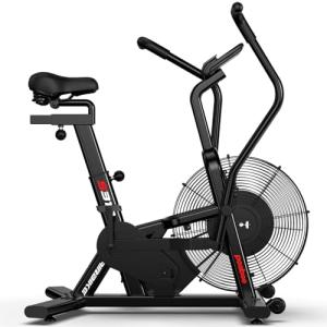 Air Resistance Exercise Bike with Bluetooth & Handlebars