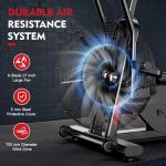 Air Resistance Exercise Bike with Bluetooth & Handlebars