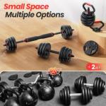 90lbs Adjustable Dumbbell Set for Home Workouts
