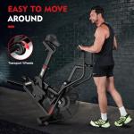 Air Resistance Exercise Bike with Bluetooth & Handlebars