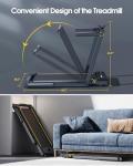 TOPUTURE 2-in-1 Folding Treadmill for Home Office