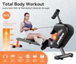 350 LBS Magnetic Rowing Machine with LCD Monitor