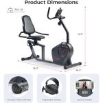 Sunny Health & Fitness Recumbent Smart Bike with App