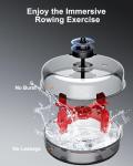 TOPIOM Wooden Water Rowing Machine with Bluetooth