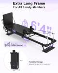 Foldable Pilates Reformer with Jump Board & Resistance