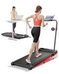 TOPUTURE 4-in-1 Compact Folding Treadmill with Incline