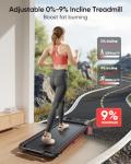 TOPUTURE 4-in-1 Compact Folding Treadmill with Incline
