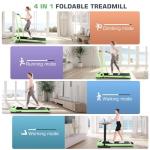 Portable Foldable Treadmill with Incline and Handle Bar