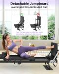 Foldable Pilates Reformer with Jump Board & Resistance