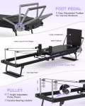Foldable Pilates Reformer with Jump Board & Resistance