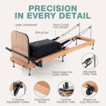Foldable Wooden Pilates Reformer for Home Workouts