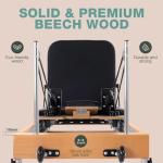 Foldable Wooden Pilates Reformer for Home Workouts