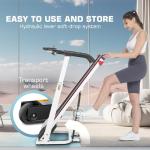 Folding Treadmill with Desk and Adjustable Height