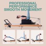 Foldable Wooden Pilates Reformer for Home Workouts