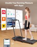 TOPUTURE 4-in-1 Compact Folding Treadmill with Incline