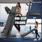 Foldable Treadmill with APP Control and LED Display