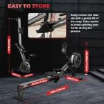 PASYOU Foldable Air Rowing Machine with Bluetooth Monitor