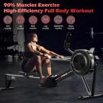 PASYOU Foldable Air Rowing Machine with Bluetooth Monitor