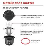 Versatile 10-in-1 Instant Pot Pro Cooker - Black