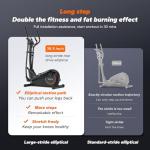 MERACH Quiet Magnetic Elliptical Trainer with 16 Resistance Levels
