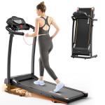 YUEJIQI Foldable Treadmill with Incline and Speakers