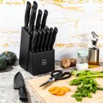 15-Piece Self-Sharpening Kitchen Knife Set - Black