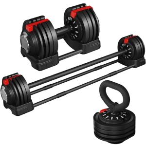 Yaheetech 52.5lbs Adjustable Dumbbell Set for Home Fitness