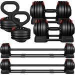 Yaheetech 52.5lbs Adjustable Dumbbell Set for Home Fitness