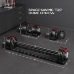 Yaheetech 52.5lbs Adjustable Dumbbell Set for Home Fitness