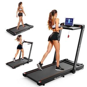 3-in-1 Compact Treadmill with Incline and Desk