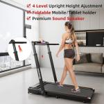3-in-1 Compact Treadmill with Incline and Desk
