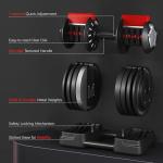 Yaheetech 52.5lbs Adjustable Dumbbell Set for Home Fitness