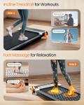 Under Desk Treadmill with Incline and Foot Massager