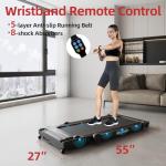 3-in-1 Compact Treadmill with Incline and Desk