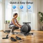 WELLFIT Compact Magnetic Rowing Machine for Home