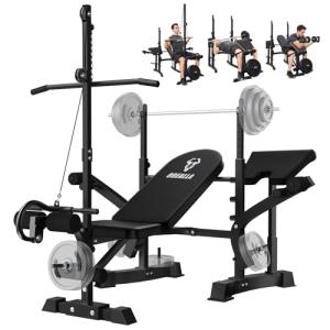 8-in-1 Adjustable Weight Bench for Home Gym