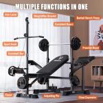8-in-1 Adjustable Weight Bench for Home Gym