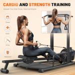 Compact Home Gym: Rowing Machine & Strength Station
