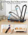 Compact Walking Pad Treadmill with Incline & Remote